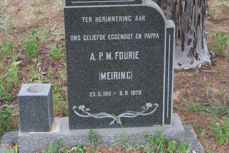 FOURIE A.P.M. 1911-1970