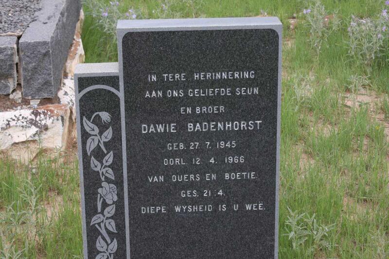 BADENHORST Dawie 1945-1966