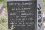 GROBLER Maria Magdalena nee LOUW 1925-1984