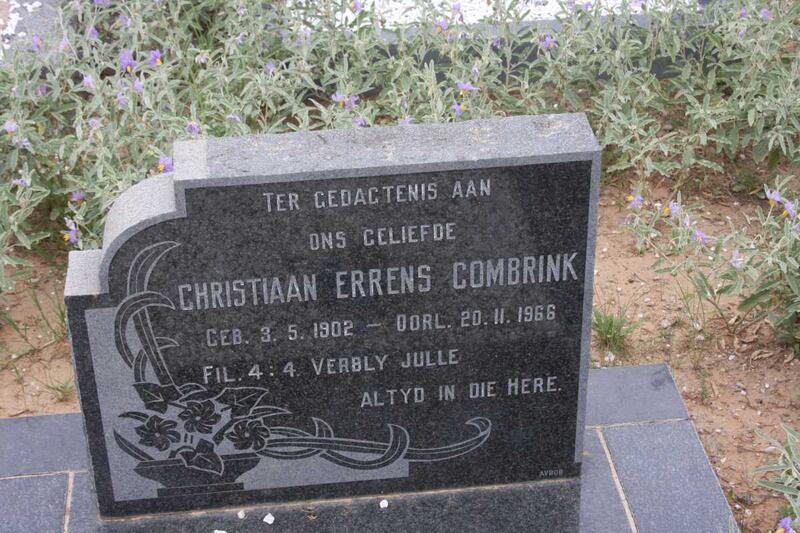 COMBRINK Christiaan Errens 1902-1966