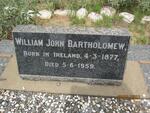 BARTHOLOMEW William John 1877-1959