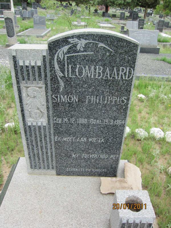 LOMBAARD Simon Philippus 1888-1964