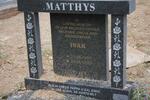 MATTHYS Isak 1951-2003