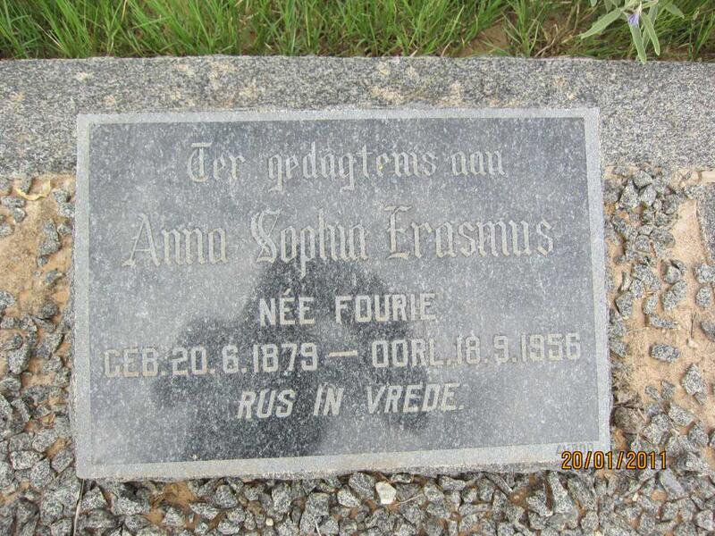 ERASMUS Anna Sophia nee FOURIE 1879-1956