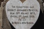 BESTER Gerrit Johannes 1872-1926 