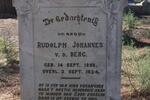 BERG Rudolph Johannes, v.d. 1898-1924