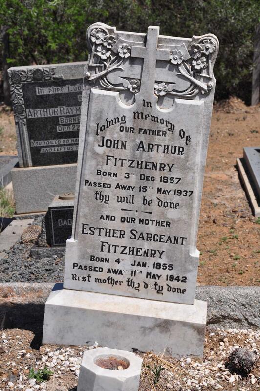 FITZHENRY John Arthur 1857-1937 & Esther Sargeant 1855-1942