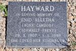 HAYWARD Enid Alletha previously TRENT nee CAWOOD 1907-1989
