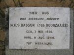 BASSON M.C.S. nee BOONZAAIER 1876-1948