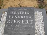 RIEKERT Beatrix Hendrika nee WHITE 1940-1994