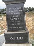 LILL Sarah J.J., van 1903-1989