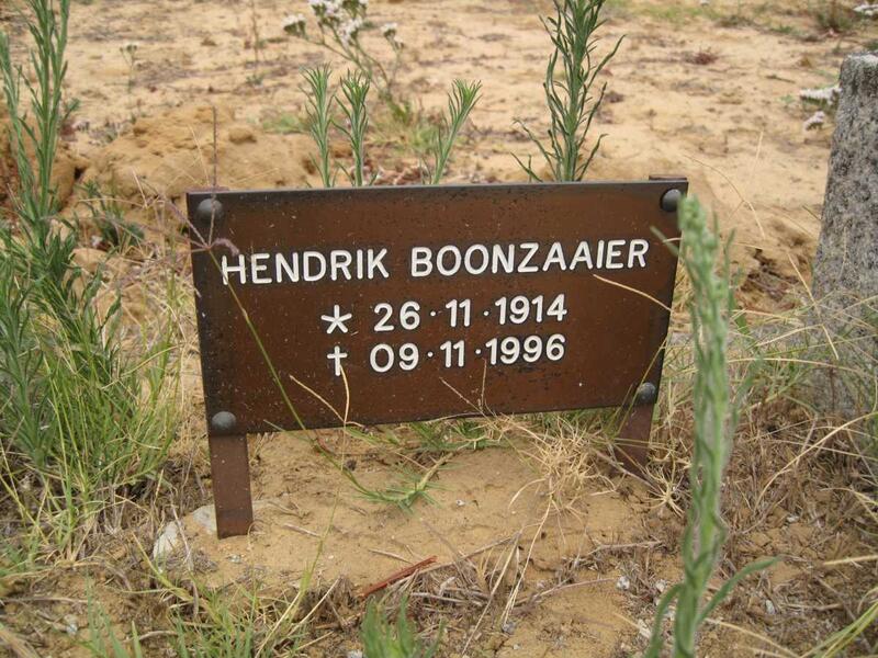 BOONZAAIER Hendrik 1914-1996