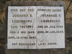 LIEBENBERG Johannes F. 1863-1947 & Johanna E. TRUTER 1869-1947