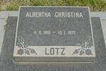 LOTZ Albertha Christina 1891-1972