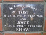 SHAW Tom 1918-2000 & Joyce 1920-2000