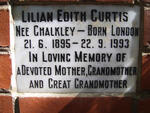 CURTIS Lilian Edith nee CHALKLEY 1895-1993