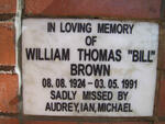 BROWN William Thomas 1924-1991