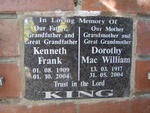 KING Kenneth Frank 1909-2004 & Dorothy Mac William 1917-2004