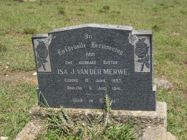 MERWE Isa J., van der 1897-1941