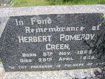GREEN Herbert Pomeroy 1892-1948