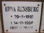 RENSBURG Edna 1918-1998