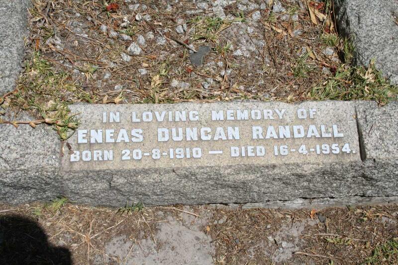 RANDALL Eneas Duncan 1910-1954
