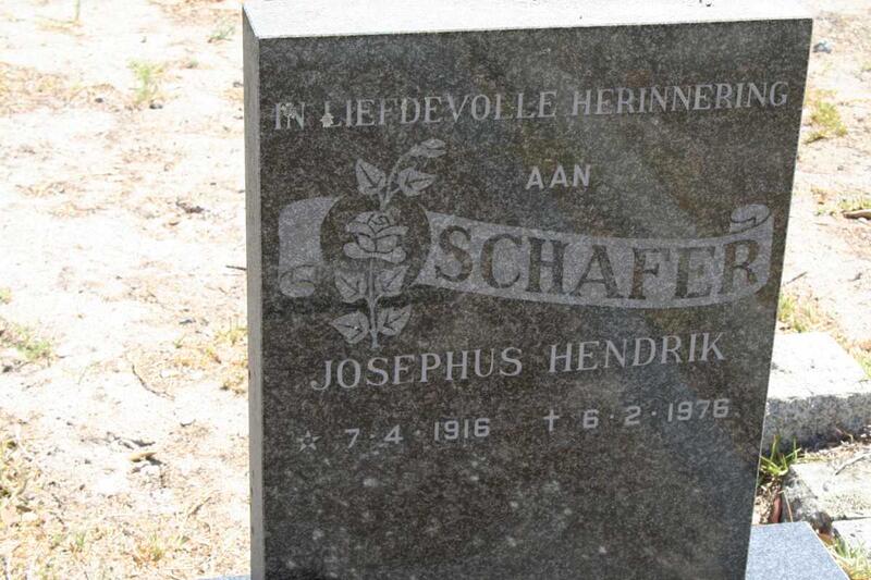 SCHAFER Josephus Hendrik 1916-1976
