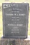 SCHMIDT Ferdinand W.J. 1875-1943 & Hester C. JACOBS 1880-1951