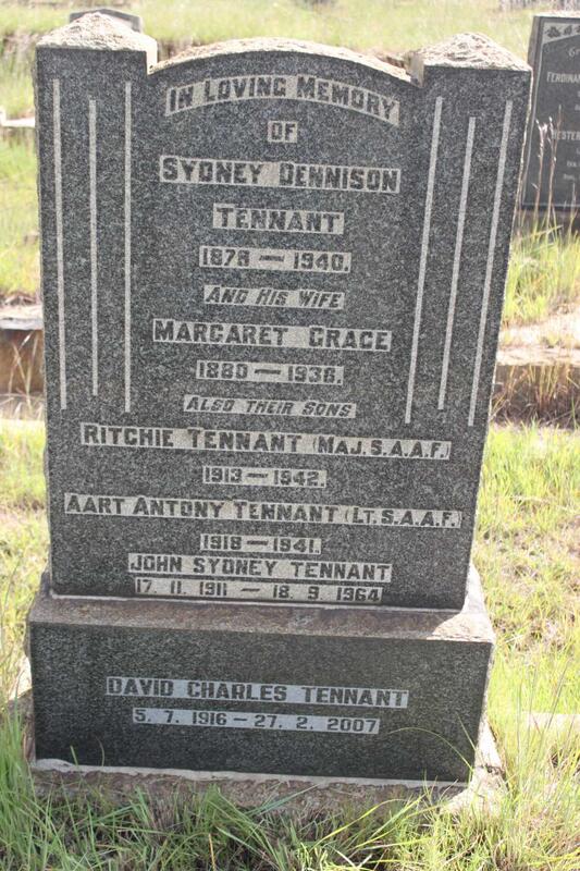 TENNANT Sydney Dennison 1876-1940 & Margaret Grace 1880-1936 :: TENNANT Ritchie 1913-1942