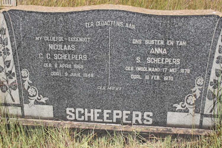 SCHEEPERS Nicolaas G.C. 1868-1948 & Anna S. MOOLMAN 1878-1970