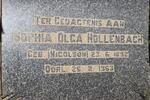 HOLLENBACH Sophia Olga 1892-1963