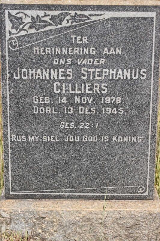 CILLIERS Johannes Stephanus 1878-1945