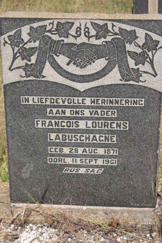 LABUSHAGNE Francois Lourens 1871-1961