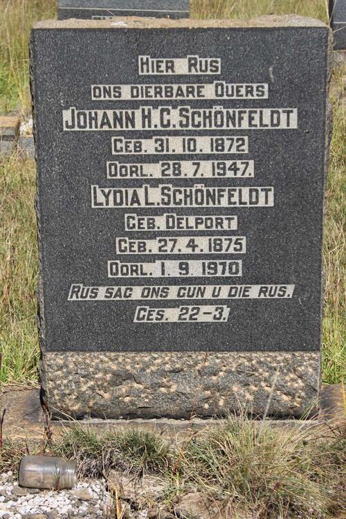 SCHÖNFELDT Johann H.C. 1872-1947 & Lydia L. DELPORT 1875-1970