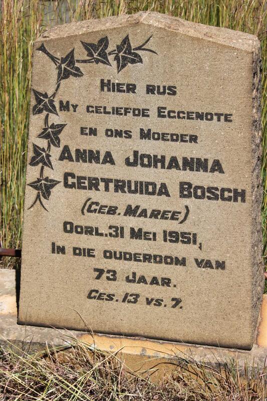BOSCH Anna Johanna Gertruida nee MAREE -1951