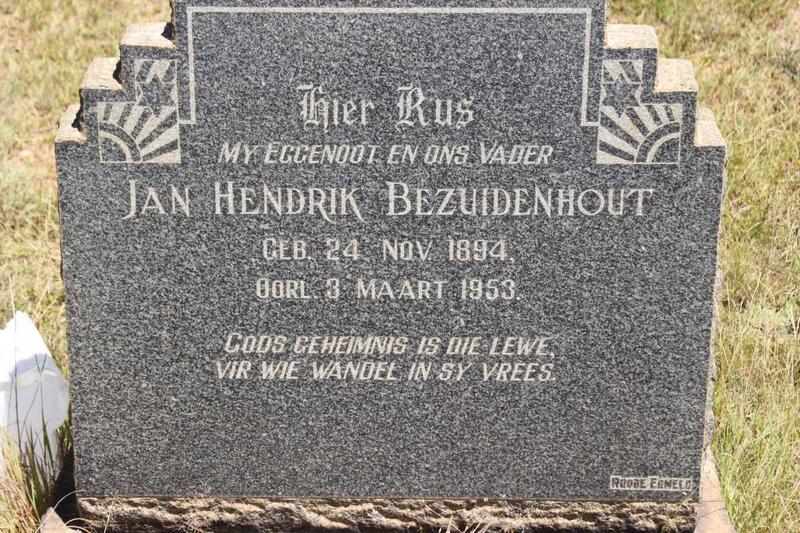 BEZUIDENHOUT Jan Hendrik 1894-1953