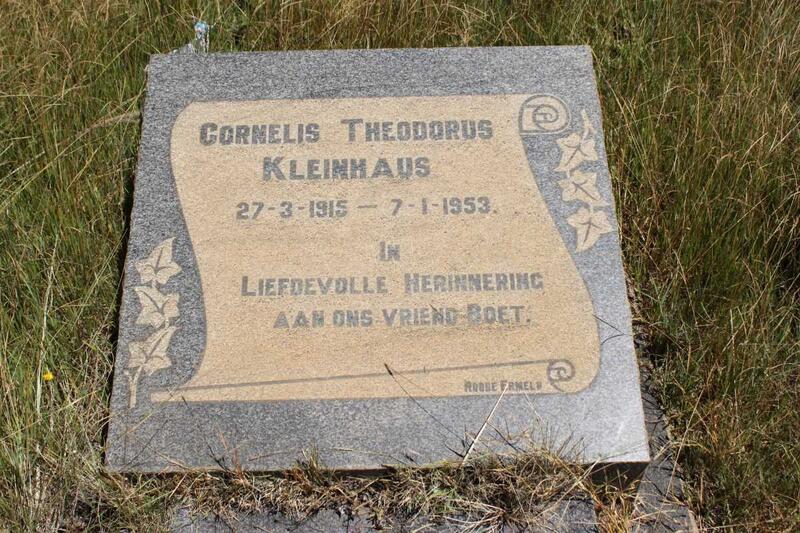 KLEINHAUS Cornelis Theodorus 1915-1953