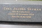SNYMAN Emma Jacoba nee RIJFSNIJDER 1894-1950