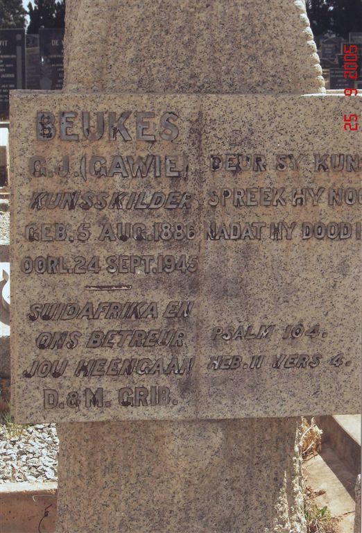 BEUKES G.J. 1886-1945