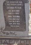 CRAFFORD Jacobus Petrus 1863-1946 & Anna Susanna CRAFFORD 1874-1963