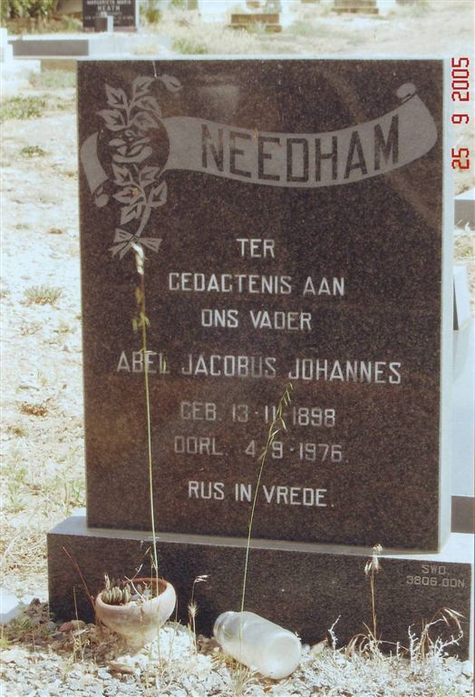 NEEDHAM Abel Jacobus Johannes 1898-1976