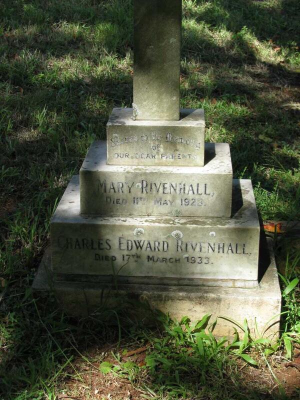 RIVENHALL Charles Edward -1933 & Mary 1923