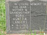 LANDERS Nora Agnesia 1926-1975