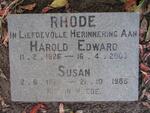 RHODE Harold Edward 1926-2003 & Susan 1927-1988