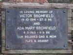 BROMFIELD Victor 1914-1986 & Ada Mary 1915-1986