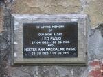 PASIO Leo 1925-1986 & Hester Ann Magdaline 1923-1997
