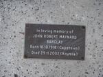 BARCLAY John Robert Maynard 1918-2002