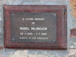 McGREGOR Mabel 1903-1995