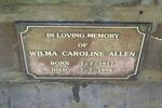 ALLEN Wilma Caroline 1917-1996