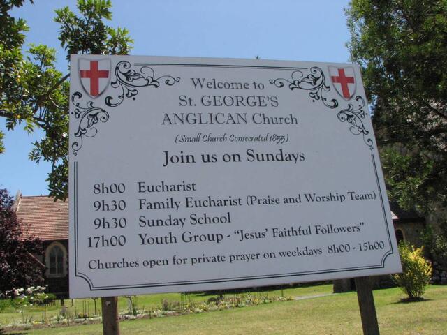 3. Plaque at St George's Anglican Church
